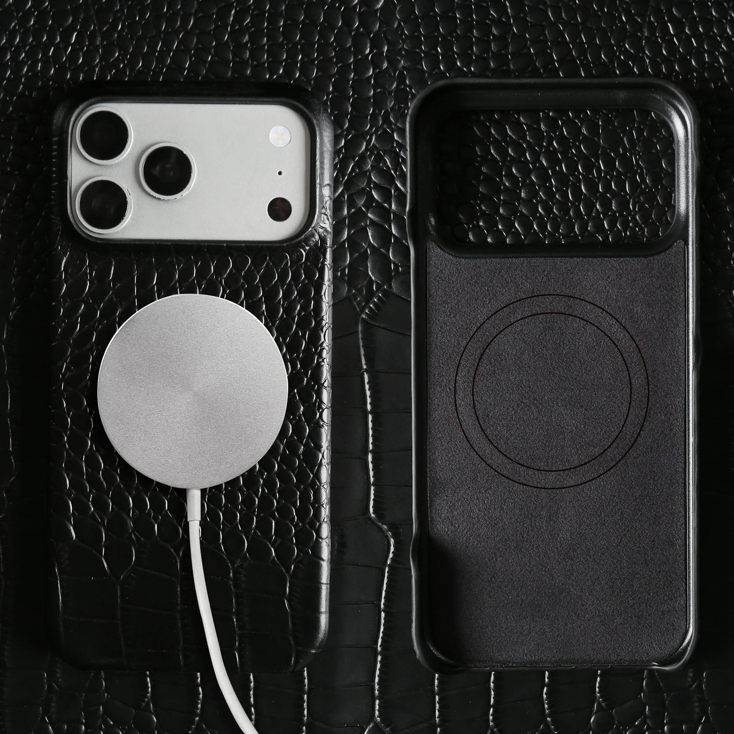 Real Leather Case Crocodile Pattern For iPhone 17 Pro max Air 16 pro 15 14 13 12 11 Luxury Wireless charging Protective Cover