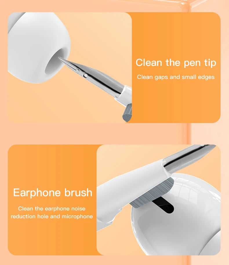 Multi-function Phone Tablet Keyboard Cleaning Kit for iPhone and AirPod headphone Brush Keyremover screen cleaner