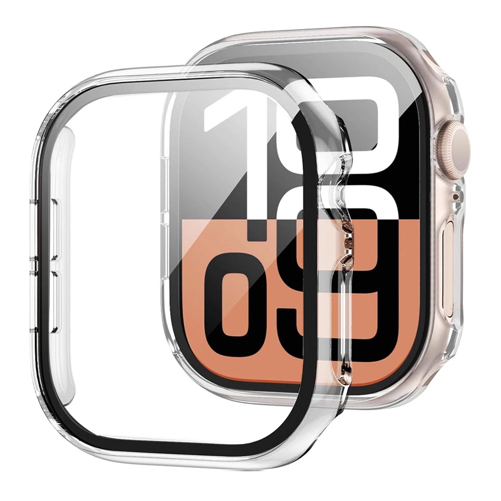 Cover For Apple Watch Case 12 11 10 46mm 42mm Accessories Screen Protector Tempered Glass PC Bumper iWatch Series 11 Protective
