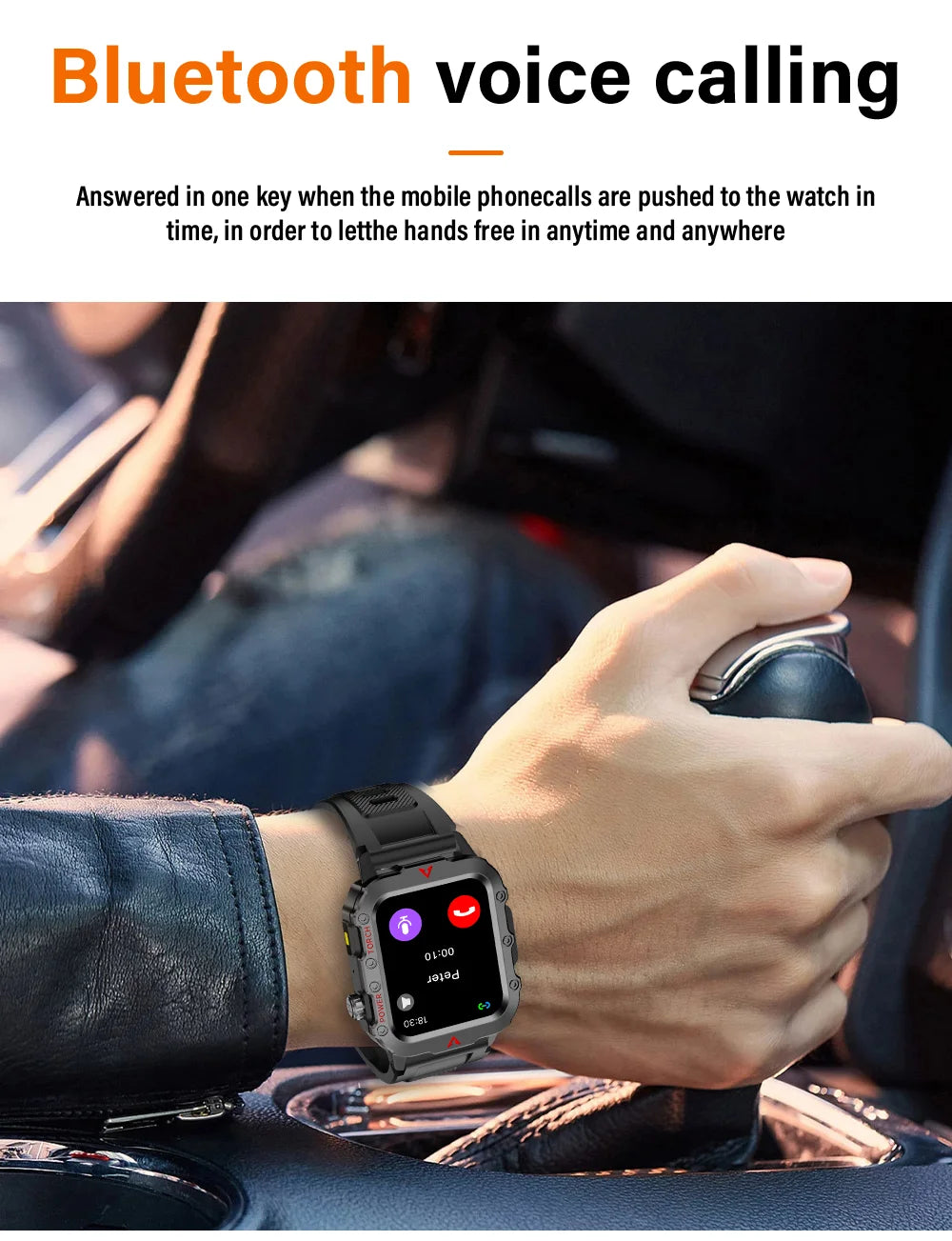 G.L Wear 2026 Smartwatch Outdoor Sport Fitness HR SpO2 Sleep Monitor LED Flashlight Bluetooth Call Men Women