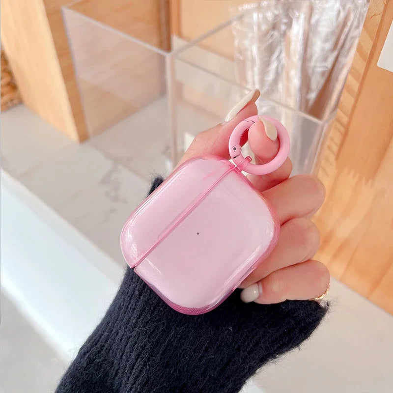 Fluorescent Candy Color Earphone Cover For Apple AirPods Pro 3 Air Pods 4 2 1 Crystal Clear Soft TPU Transparent Protective Case