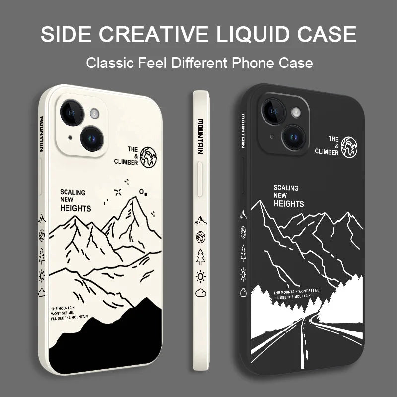 Climb Mountains Phone Case For iPhone  17 Air 16E 16 15 14 13 12 11 X XR XS   Plus Pro Max Mini Silicone Cover