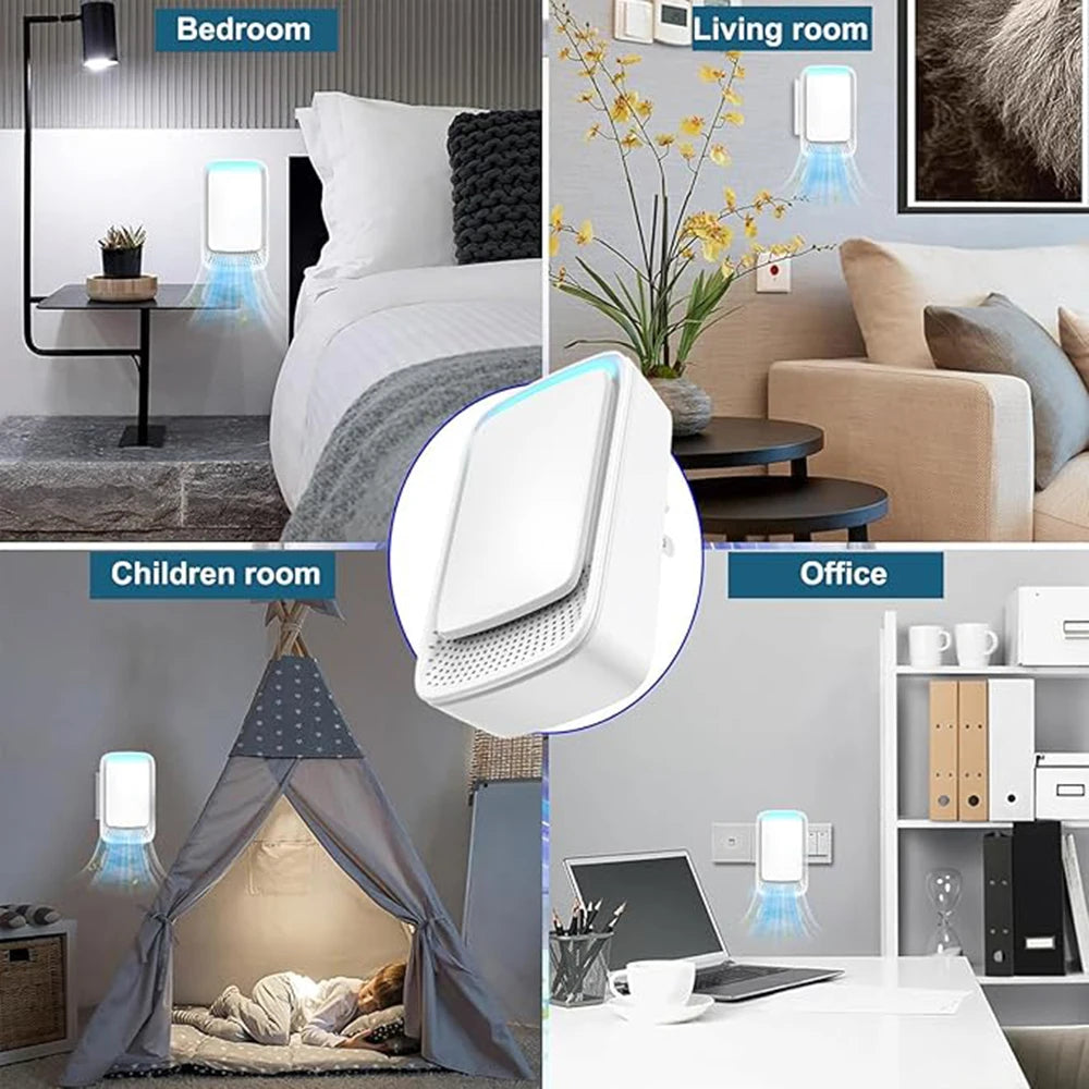 Portable Mini Air Purifier Freshener Deodorizer Negative Ionizer Home Office Air Cleaner for Pets Smokers Toilet - Single Piece