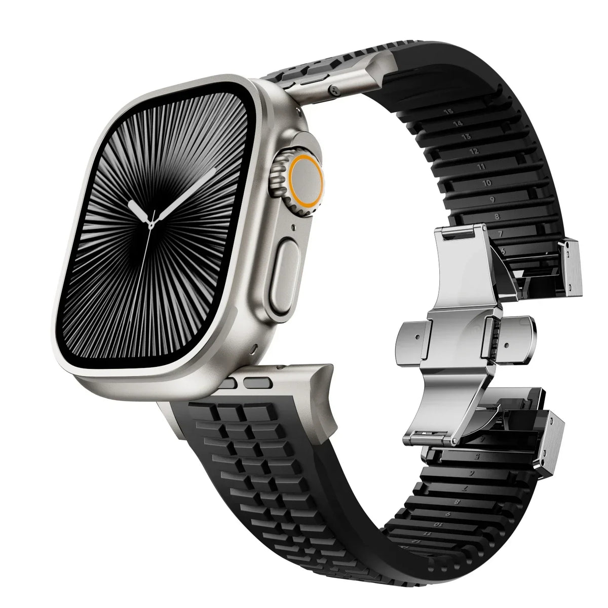 NEW Rubber Band for Apple Watch Ultra 3/2 49mm 42 44 46 45mm Business Sports Strap for Iwatch  Series 10 9 8 7 Se 6 5 4 Bracelet