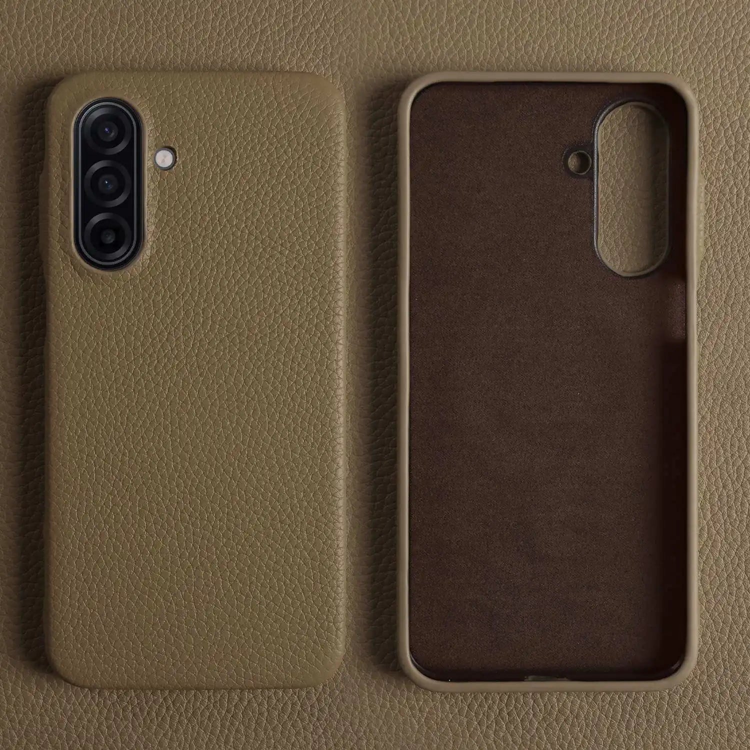 Luxury Genuine Leather Case For Samsung Galaxy A17 A07 A26 A36 A56 A15 A53 A24 Full Wrapped Shockproof Phone Cases Back Cover
