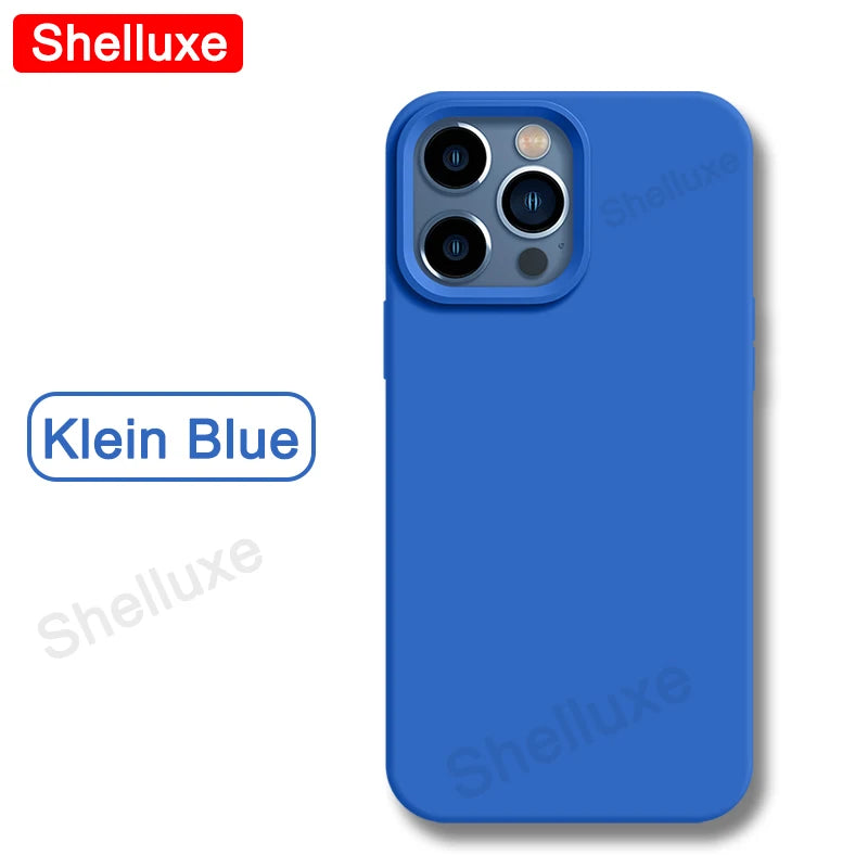 Luxury Liquid Silicone Case Shelluxe For iPhone 17 16 15 14 Pro Max For APPLE iPhone17 Air iPhone16 iPhone15 Plus Phone Cases