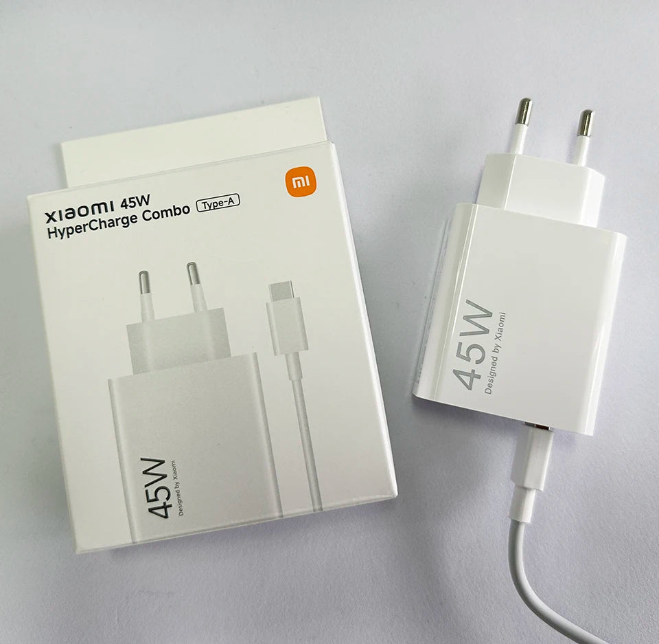 Oirginal XIAOMI 45W Charger Type C Turbo Charge Fast Charging Adapter Redmi Note 15 14 13 12 11 X Pro 10t Poco M7 X7 K40 Pad 6