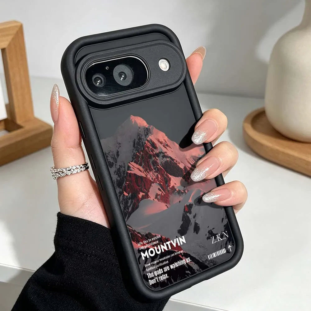 Luxury Snow Mountain Landscape Cover For Google Pixel 10 9 8 7 9a 8a 7a Pro XL Eye Ladder Phone Case