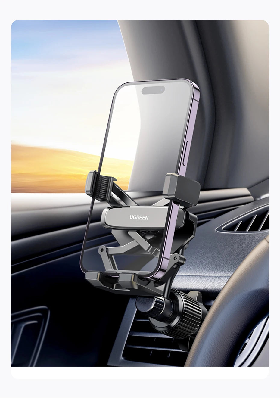 UGREEN Car Phone Holder Gravity Car Phone Stand 360°Rotation For iPhone 15 14 13 Pro Max Xiaomi Samsung Air Vent Phone Holder