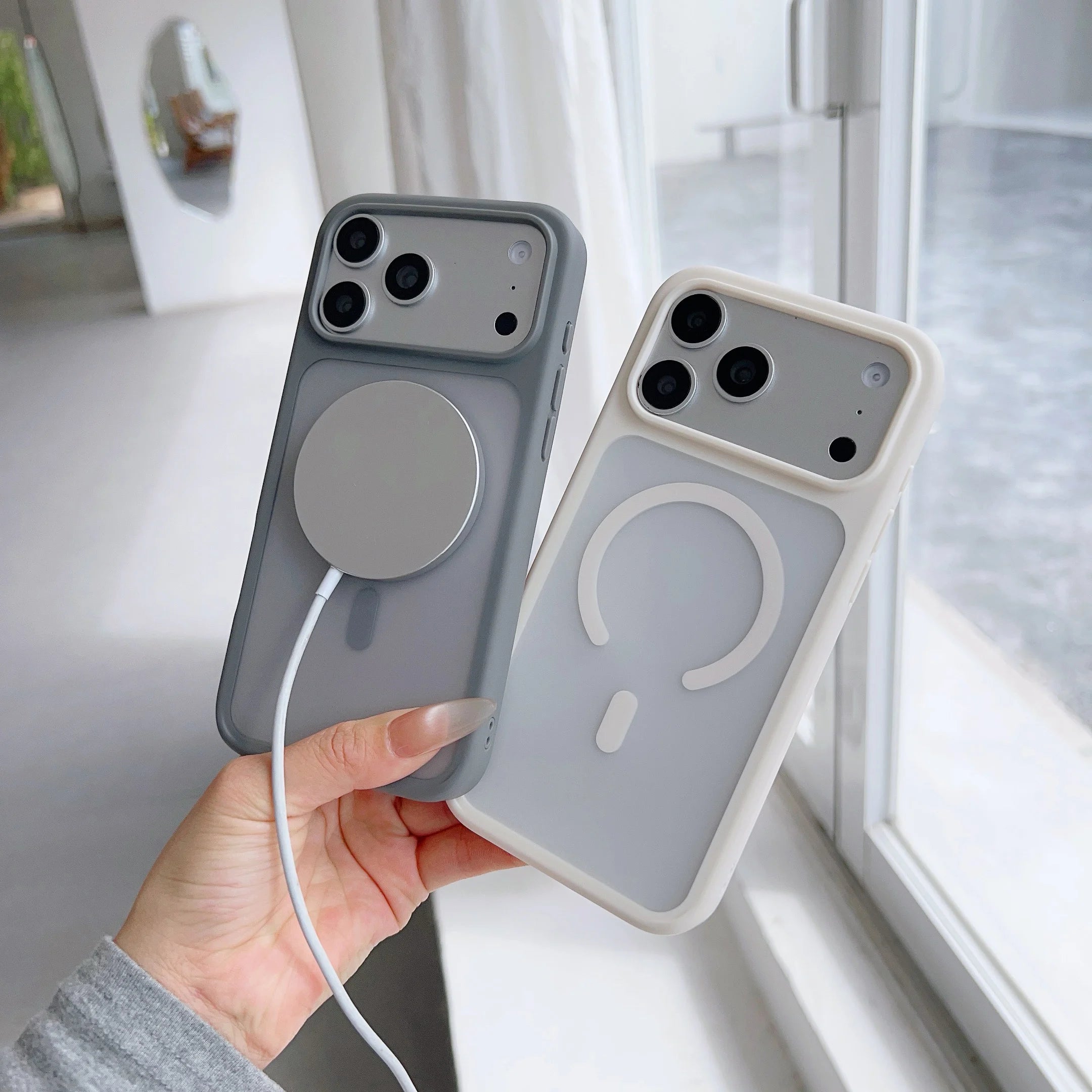 Magnetic Matte Original Translucent Case For iPhone 17 Pro Max Air 16 15 14 Plus 13 12 For Magsafe Wireless Charge Protect Cover