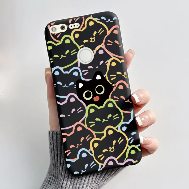 For Google Pixel 1 Soft Silicone Black Case For Google Pixel 1XL Elegant Style New Design Pattern Snow Mountain Casing