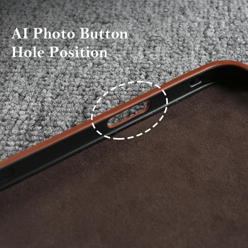 Luxury Genuine Leather Magnetic Phone Case For iPhone 17 Air 17e 16e 16 15 14 Plus 13 12 Mini 11 Pro Max For Magsafe Cover Funda
