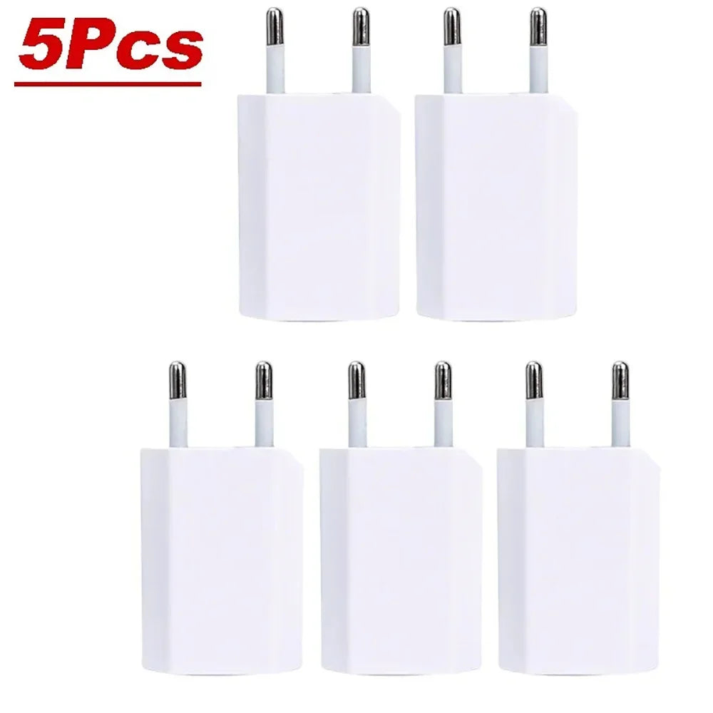 5V 1A USB Charger Fast Charging Mobile Phone Travel Wall Charger For iPhone Samsung Xiaomi Huawei Portable QC3.0 EU Plug Charger