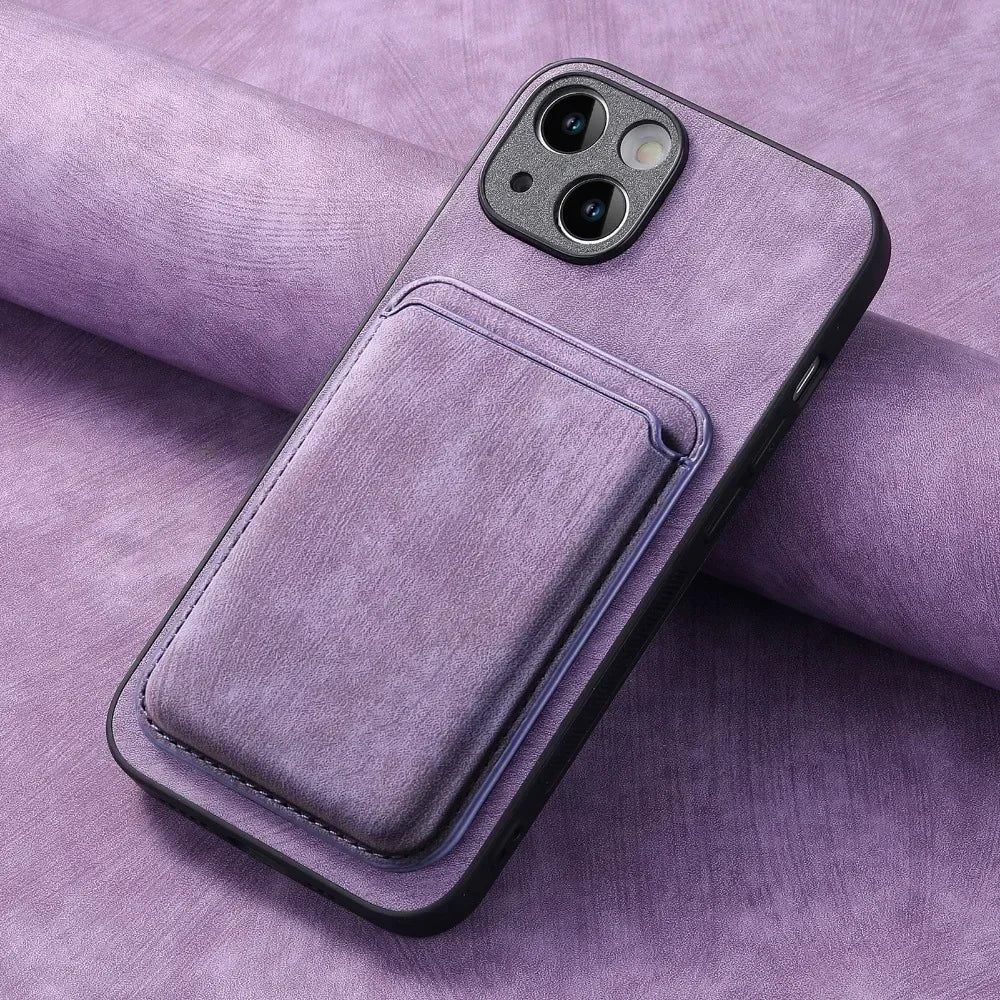 Vintage Leather Case with Detachable Magnetic Wallet Card Holder For iPhone 11 12 13 14 15 16 17 Pro Max Plus Protective Cover