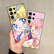 Sailor Chibi Moon Case for Samsung Galaxy S25 S10 S9 S24 Plus S21 FE S23 Note 20 8 9 10 S20 Ultra S26 Funda Phone Cover