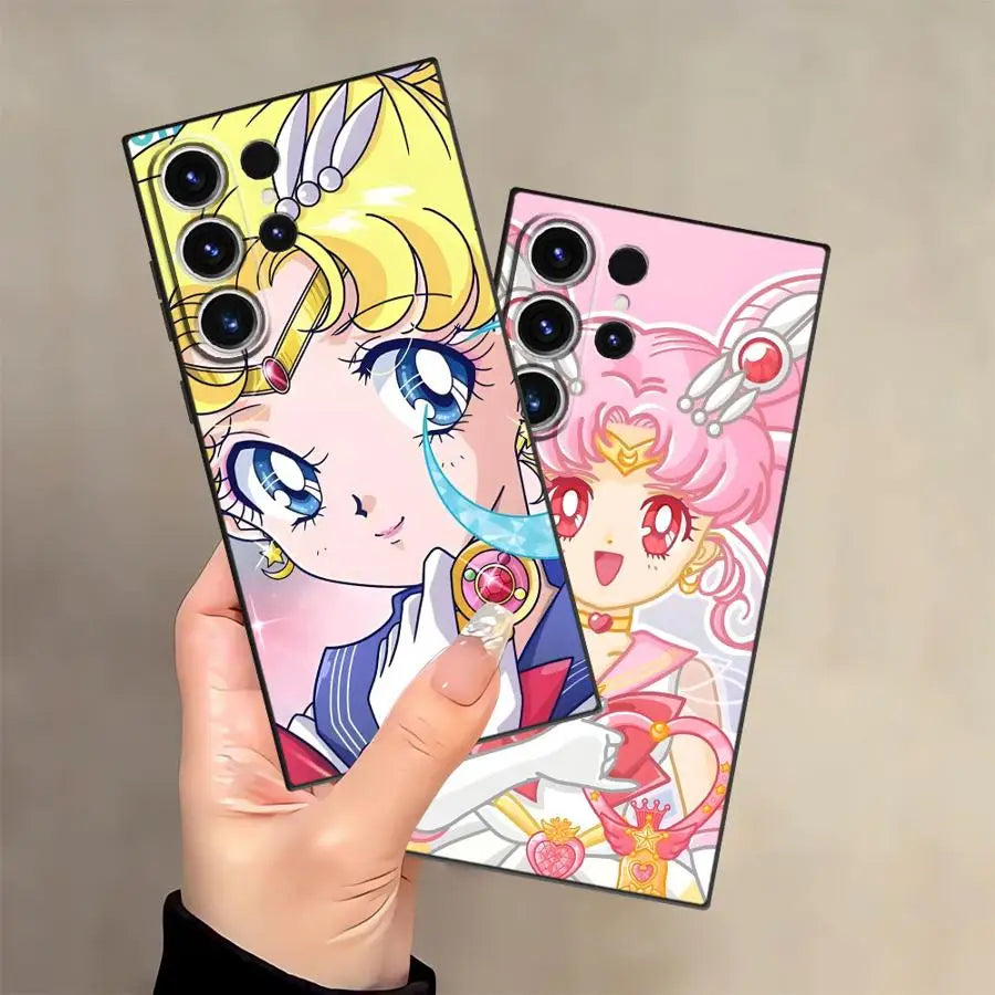 Sailor Chibi Moon Case for Samsung Galaxy S25 S10 S9 S24 Plus S21 FE S23 Note 20 8 9 10 S20 Ultra S26 Funda Phone Cover