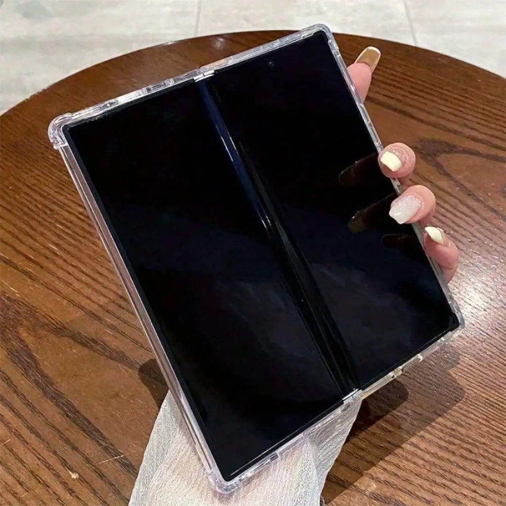 Transparent PC Foldable Phone Case | Wild Tiger Print | Shock- and Scratch-Resistant Full-Coverage Case, Compatible with Samsung Galaxy Z Fold 3, 4, 5, 6, 7; Samsung Galaxy Z Flip 3, 4, 5, 6, 7; and MOTO Razr 4O ULTRA, 50, 60