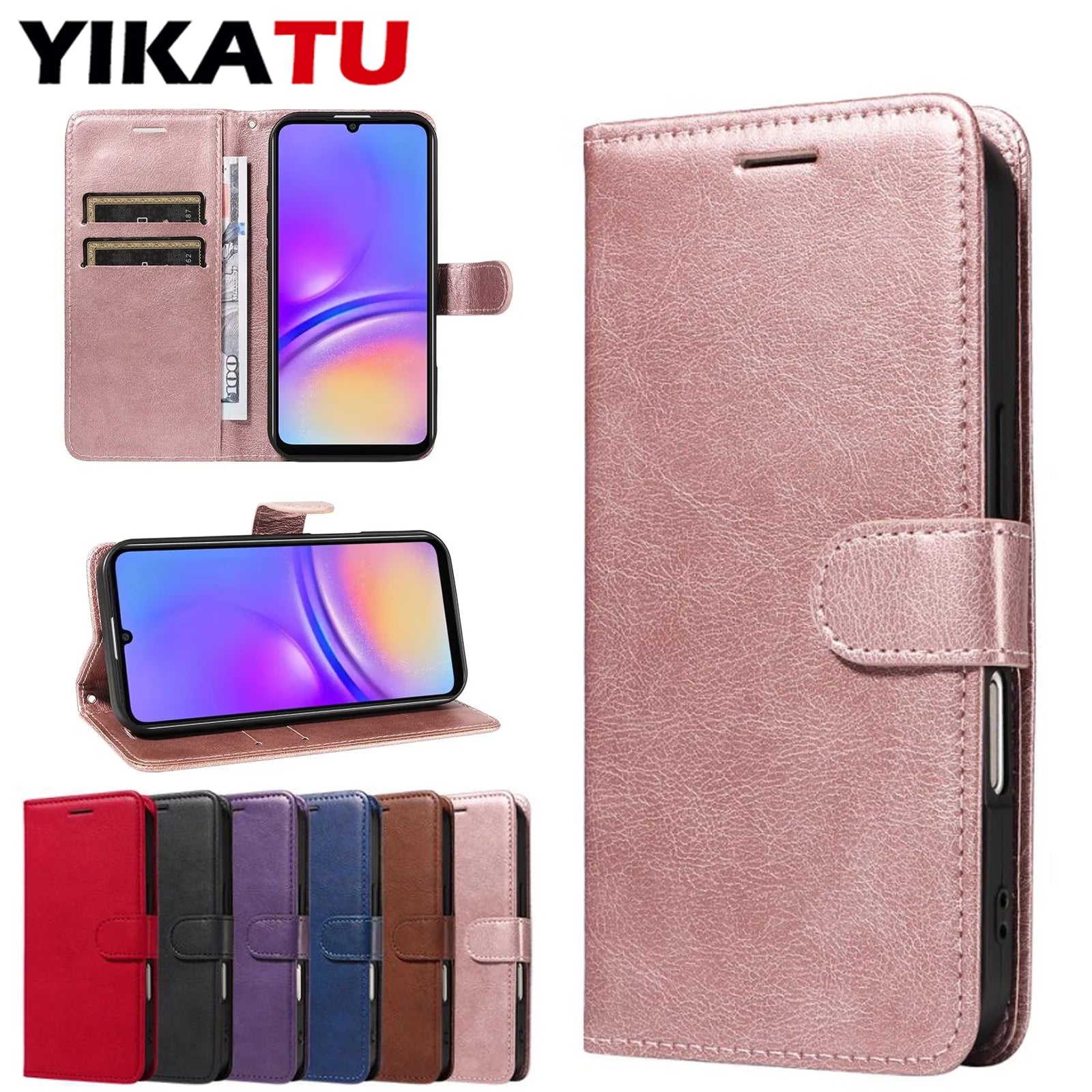 Anti Theft Brush Flip Wallet Leather Case For Samsung Galaxy Xcover 7 5 5G F62 F23 F22 F15 C9 Pro A02S A02 A01 Core Phone Cover