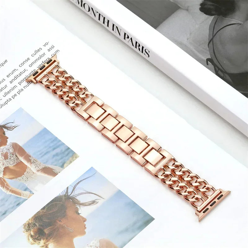 Metal Stainless steel Bracelet for Apple Watch Band Ultra 49mm 40mm 44mm 41mm 45mm 42/46mm IWatch Strap Series 10 9 8 7 SE 6 5 4