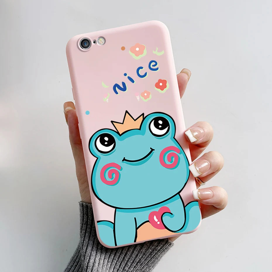 Stylish Painted Cover For iPhone 6 6S Plus Case iPhone6 6S Plus Cover Silicone Soft Phone Back Case For Apple iPhone 6 6S Coque