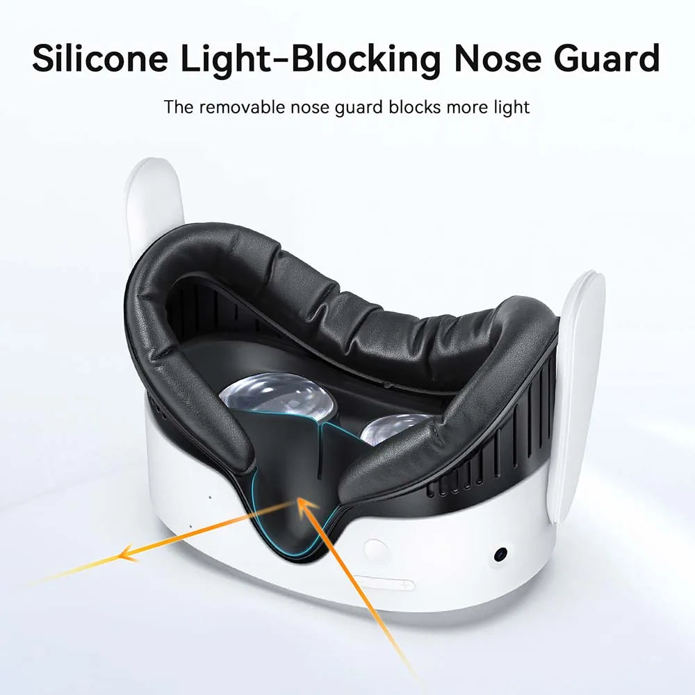 AMVR Comfortable Facial Interface for Quest 3S Face Cover Breathable Replacement Ice Silk Pad VR Glasses Accessories