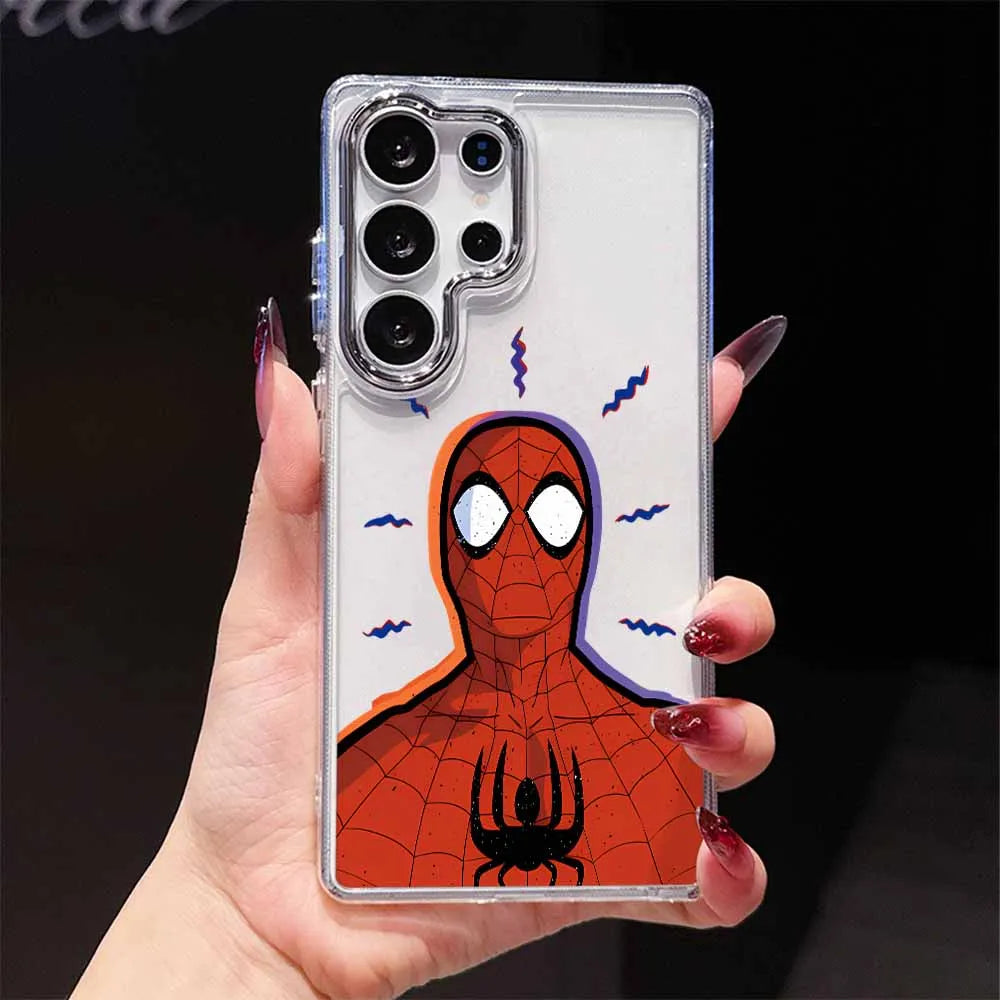 Spider-Man Anime For Samsung Galaxy S26 S25 EDGE S24 S23 S22 S21 S20 FE Ultra Plus Transparent Soft Phone Case