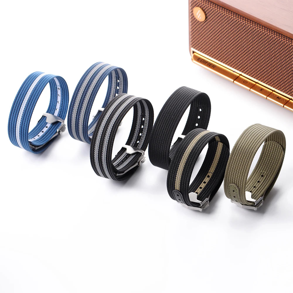 20mm Canvas Nylon Watch Strap For Omega for Swatch For Seiko Men Women Sport Washable Folding Buckle Watchband Watch Accessories