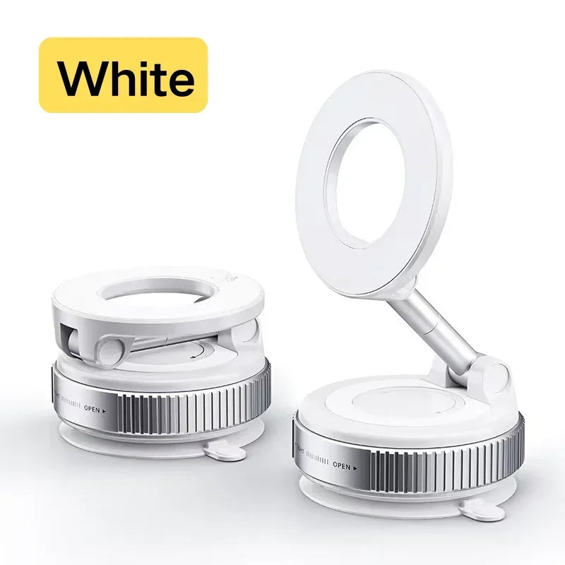 Car Mount Electric Vacuum Magnetic Holder Foldable Strong Suction Stand For Cell Phone For iphone 12 13 14 15 16 Live Streaming