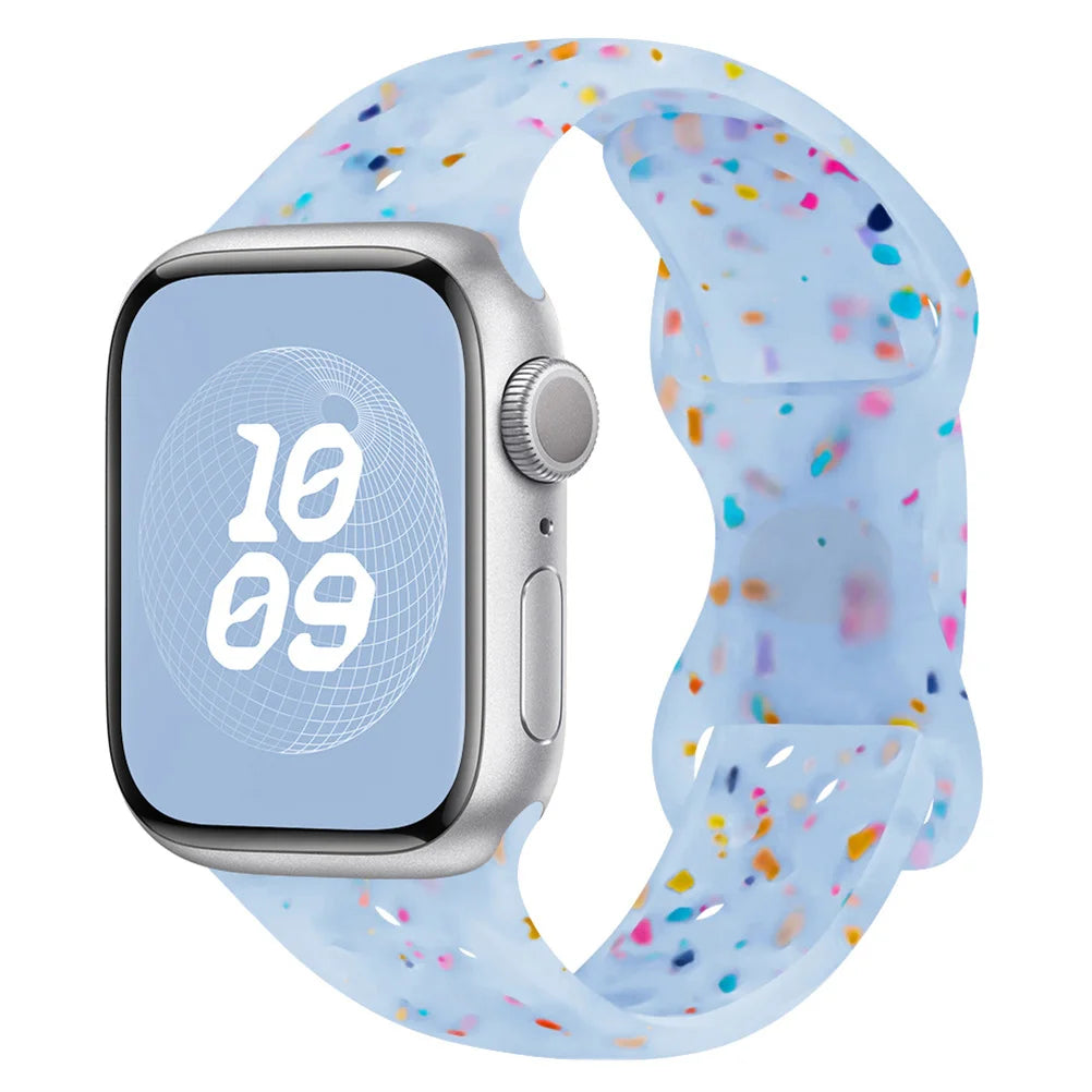 Sport Loop Strap For Apple Watch Band Ultra 2 49mm 44mm 40/41mm 45mm 42/46mm Silicone Bracelet iwatch Series 11 10 9-8-7 6 5 SE