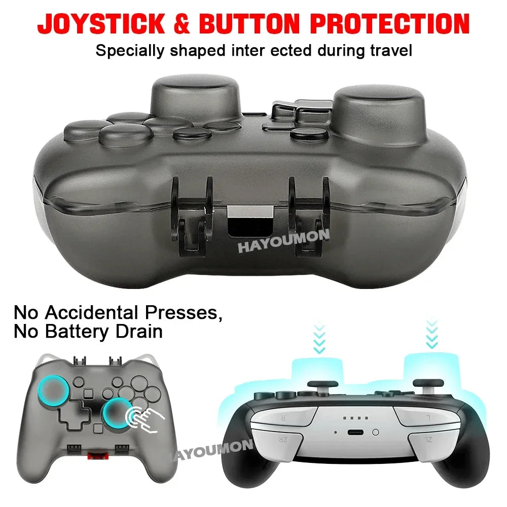 For Switch 2 Scratch & Shock Protection Transparent Protective Case For Switch 2 Pro Controller Hard Protector Cover Accessories