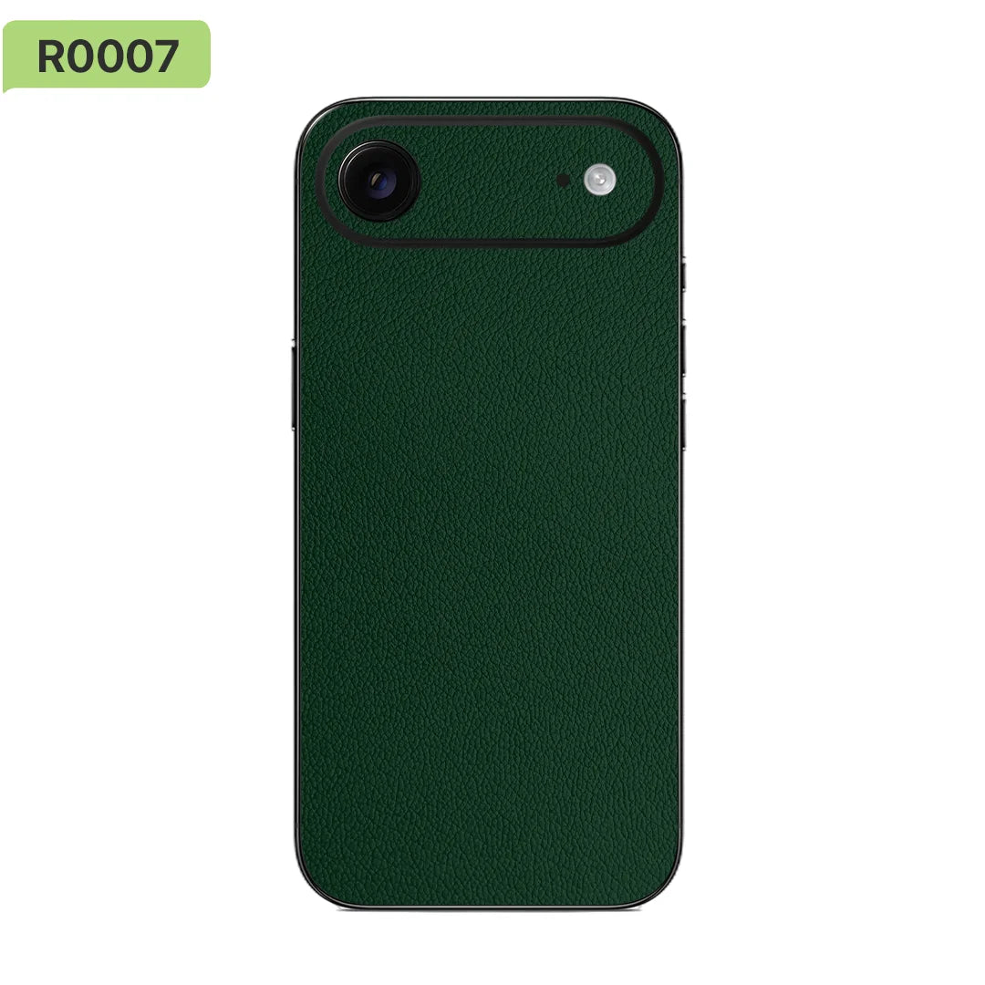 Leather Grain Rear Sticker Wrap Skin Paste For iPhone  17 16 15 14 13 Pro Max Full Cover Back Film