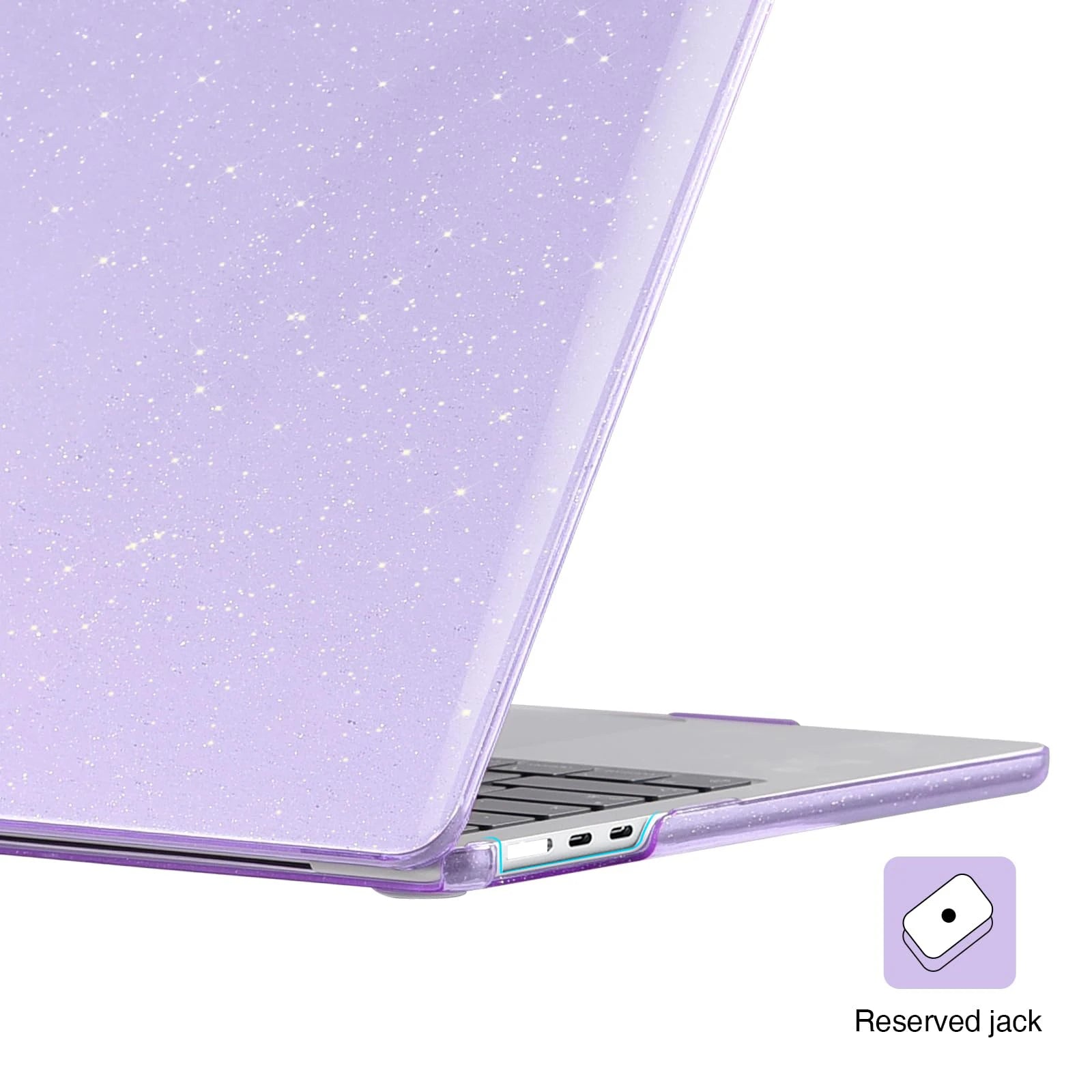 EooCoo Case for MacBook Air 13 inch M4 2025 2024-2022 Release M3 M2 A3240 A3113 A2681 for Mac Air 13.6 inch Glitter Hard Shell