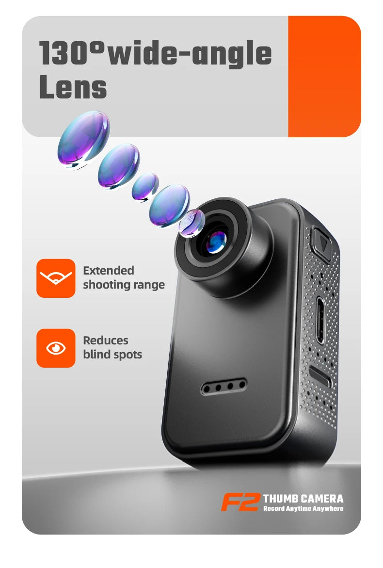 Magnetic Thumb Camera 1080P Body Camera For Outdoor Action Vlog 1920x1080P Video Recorder Ideal For Cycling Hiking And Walking