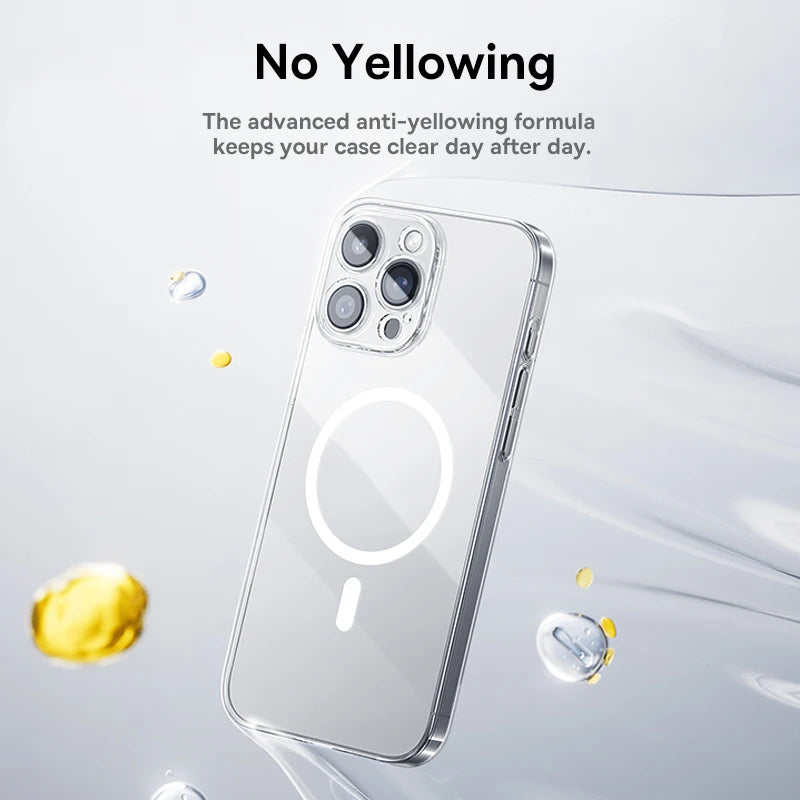 Baseus Magnetic Case for iPhone 17 16 15 14 Pro Max for MagSafe Wireless Charging PC Case for iPhone 13 12 11 Pro Max Funda Case