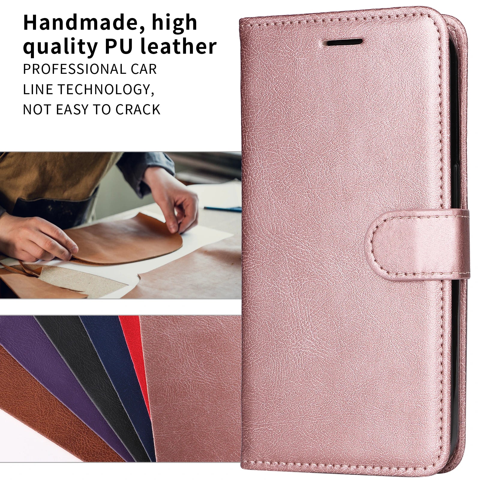Anti Theft Brush Flip Wallet Leather Case For Samsung Galaxy Xcover 7 5 5G F62 F23 F22 F15 C9 Pro A02S A02 A01 Core Phone Cover
