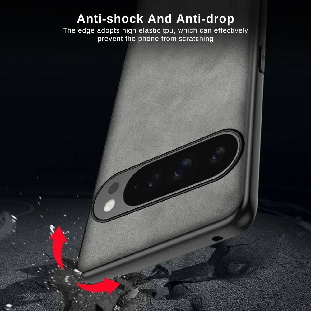Luxury Sheepskin Leather Full-cover Phone Case For Google Pixel 11 Pro XL 10A 9A 10 9 8A 7A 6A Pro PU+TPU Edge Shockproof Cover