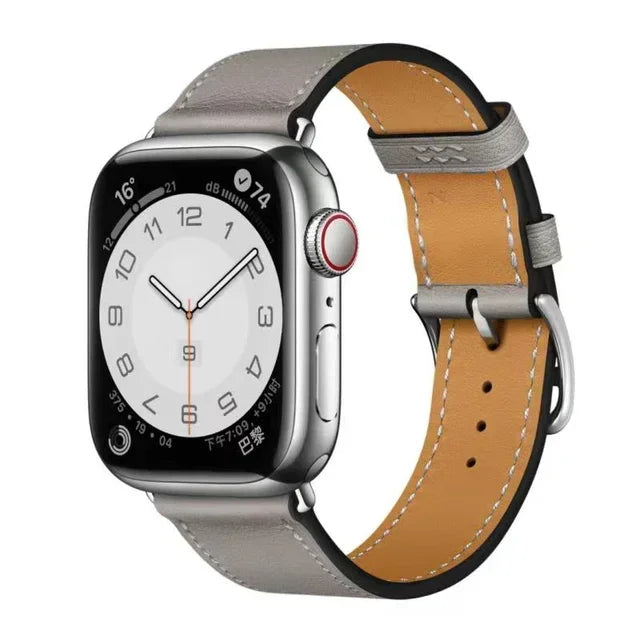 Genuine Leather Bracelet Strap For Apple Watch Band 45mm 49mm 41mm 44mm 42mm 46mm Leather Wristband iWatch Ultra 11 10 9 8 7 6 5