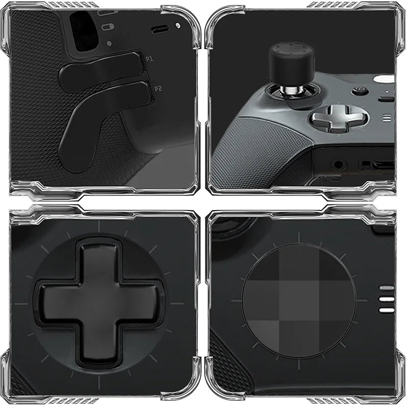 Suitable for Xbox Elite Series 2 Controller 14 in 1 Metal Accessories, Different Height Joysticks and Back Keys - Black Metal SE