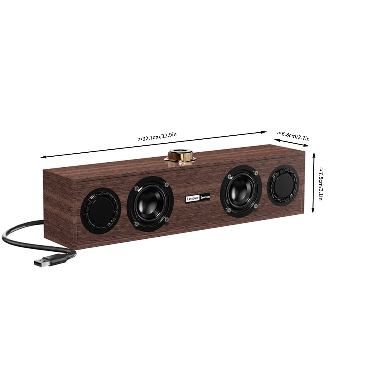 Lenovo C02 Multimedia Speaker Bluetooth Speaker Wired/Bluetooth Dual-Mode Speaker Retro Speaker Universal for Tv, Computer, and Mobile Phone Subwoofer