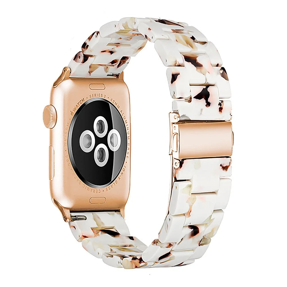 Resin Strap for Apple Watch Band 44mm 40mm 45mm 49mm 38mm 42mm 41mm Fashion Wrist Band for IWatch Series 8 7 6 5 4 3 2 1 Ultra