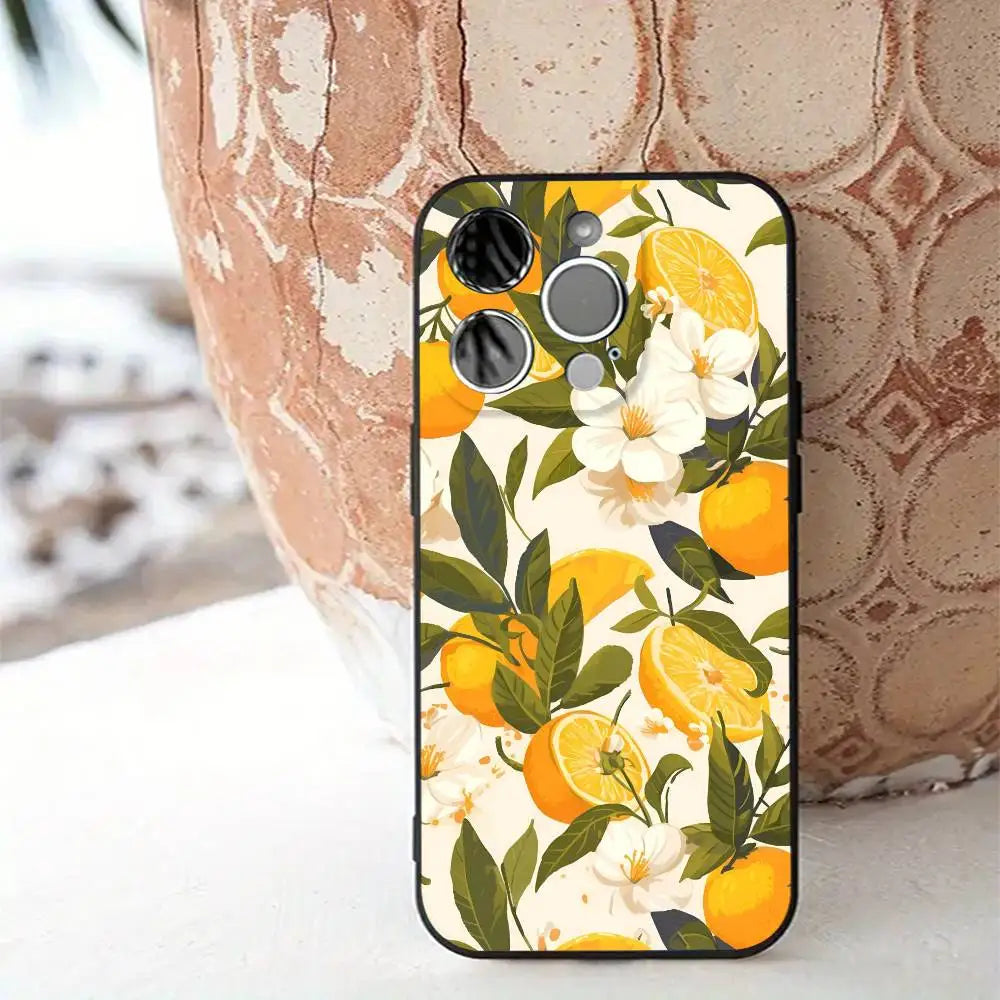 Summer Fruit Lemon Phone Case For Samsung Galaxy S26 ULTRA S25 S24 S23 S22 S21 S20 Ultra Plus FE Note 20 10 Plus Silicone Cover