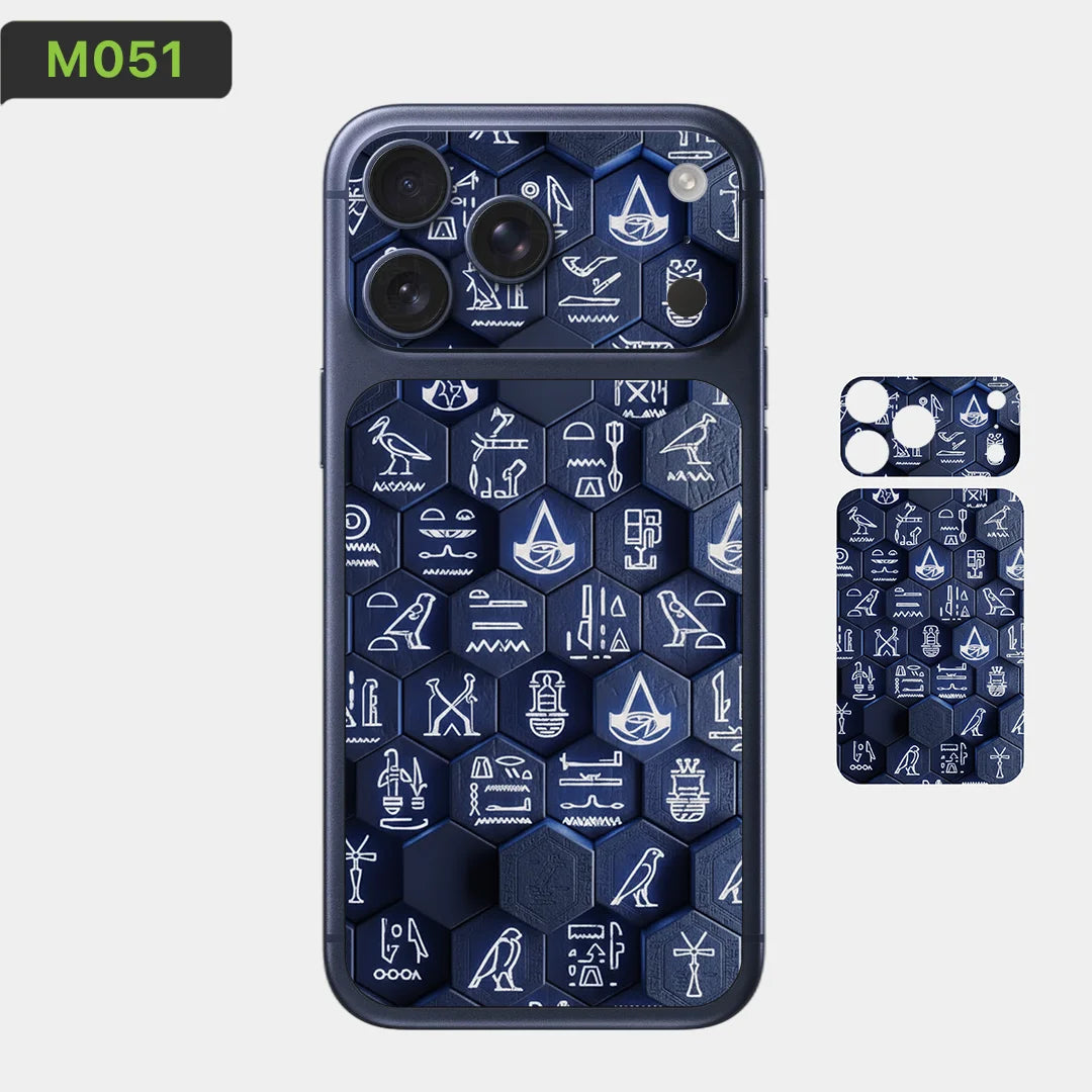 BC05 for Apple iPhone 17 Pro Max /17 Pro/Air Camera with Battery Skin Wrap 3D Colorful Rear Protective Sticker Film