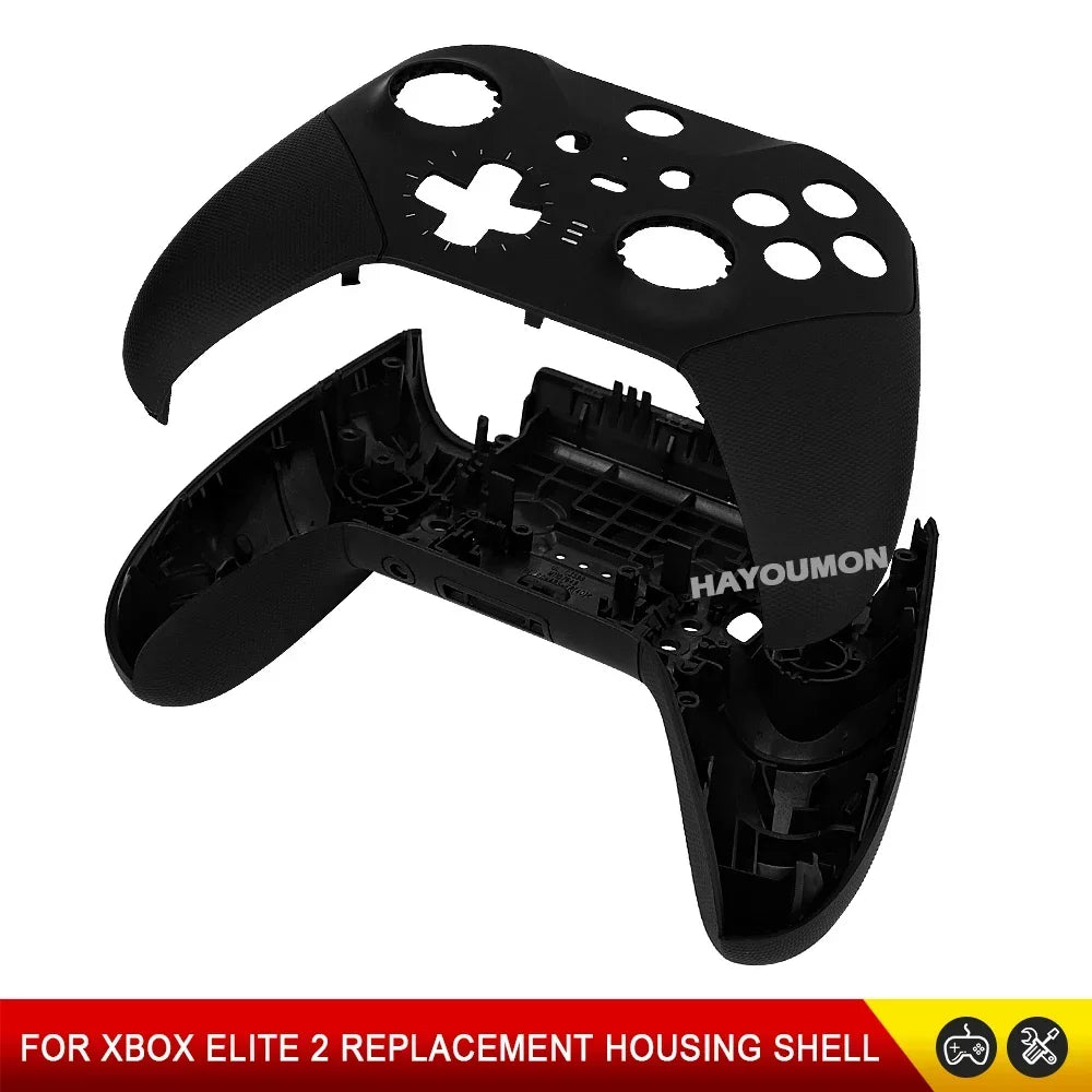 Front Back Full Housing Shell Faceplate Cover Replacement for Xbox Elite Series 2 Controller Shell Case Cover Black White