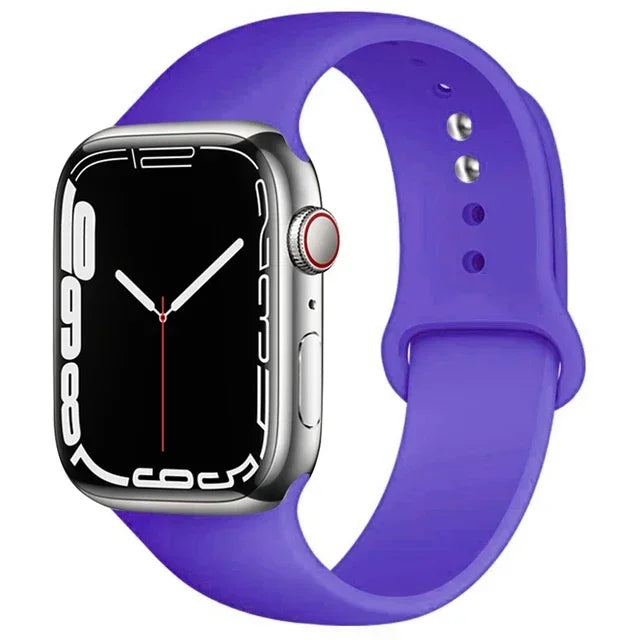 Silicone Sport Strap For Apple Watch Series11 10 9 8 7 6 5 SE Ultra3 Bracelet For Apple Watch 44mm 45mm 49mm 46mm 38/40/41/42 mm