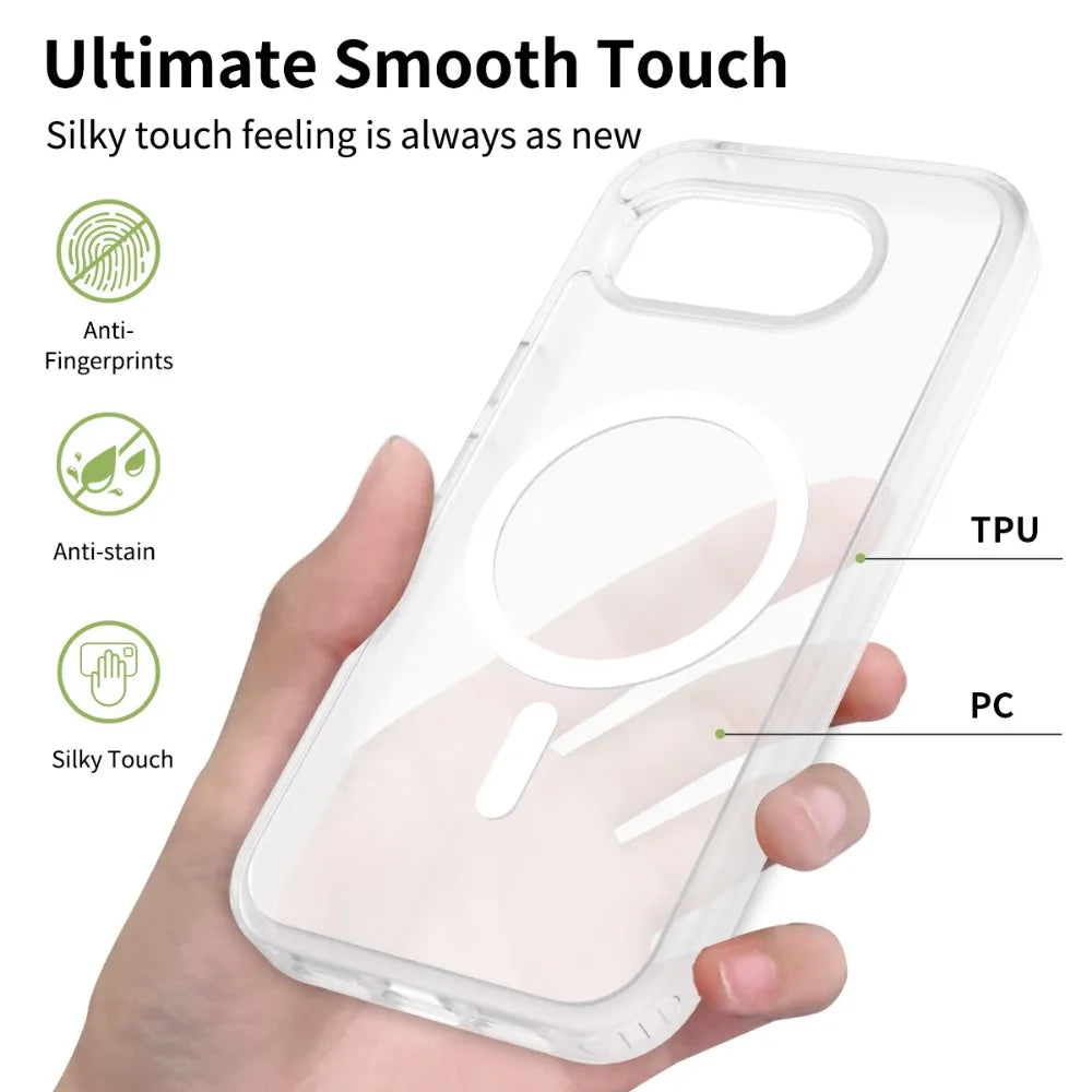 Magnetic Shockproof Phone Case For Google Pixel 10 10 Pro 9 9 Pro XL 9A  Airbag Drop Protection Matte Wireless Charging Cover