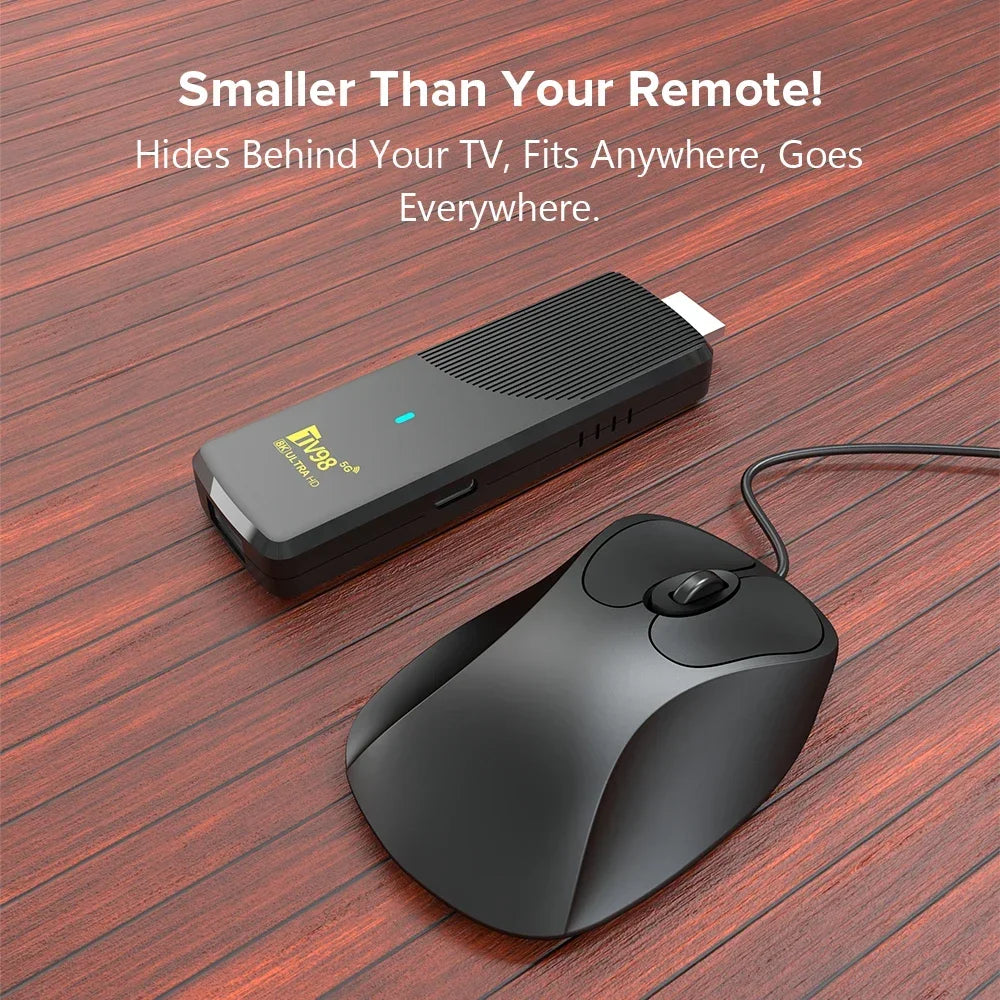 TV Stick Player New TV98 ATV X10 HD 8K 4K Android 14 Smart Media Player RK3518 Quad Core Chip Dual Wifi 5G 4G Voice Remote IPTV