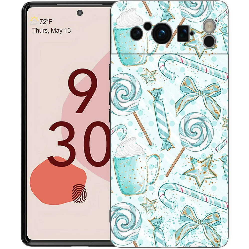 For Google Pixel 10 Pro Phone Case Pixel 9 Pro XL TPU Case Pixel 8 Pro 9A 8A 7A 7 6A 6 Pro Soft Cover Cartoon Christmas