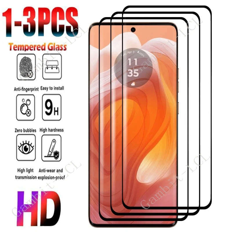 1-3PCS 3D Curved Full Tempered Glass For Moto X50 Ultra ON Motorola Edge 50 Ultra MotoX50Ultra Screen Protector Cover Film
