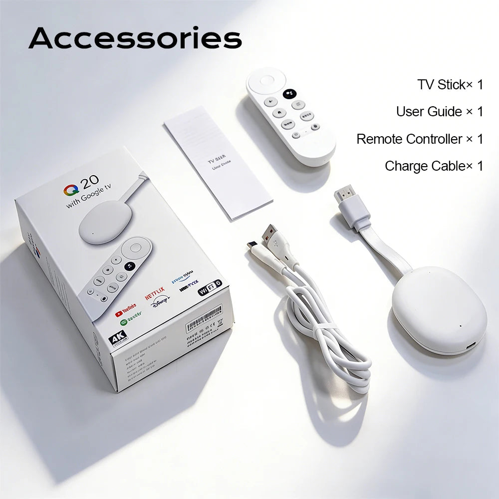 BOXPUT Q20 4K HDR TV Stick Allwinner H618 Android 12 Dual‑Band WiFi6 Android TV Launcher Streaming Player Bluetooth Voice Remote