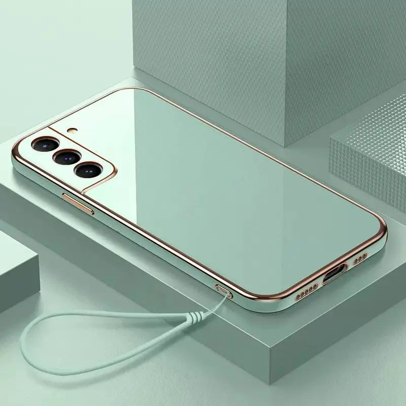 For Samsung S21 Case Galaxy S21+ Luxury Square Plating Galaxy S21 Plus S21 FE Phone Case ShockProof Soft TPU Silicone Back Cover